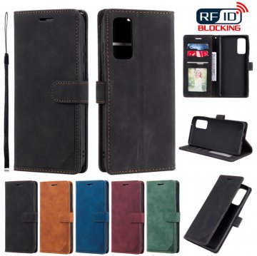 Samsung Galaxy S20 FE Wallet RFID Blocking Kickstand Case Black