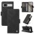 YIKATU Google Pixel 7A Skin-touch Wallet Kickstand Case Black