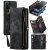 CaseMe Samsung Galaxy S20 Plus Zipper Wallet Case with Wrist Strap Black