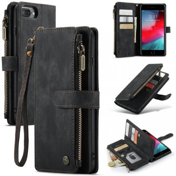 CaseMe iPhone 7 Plus/8 Plus Wallet Kickstand Retro Case Black