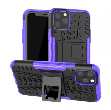 Hybrid Rugged iPhone 11 Pro Kickstand Shockproof Case Purple