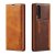 LC.IMEEKE Huawei P30 Wallet Magnetic Stand Case with Card Slots Brown