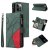 iPhone 12 Pro Max Zipper Wallet Magnetic Stand Case Green