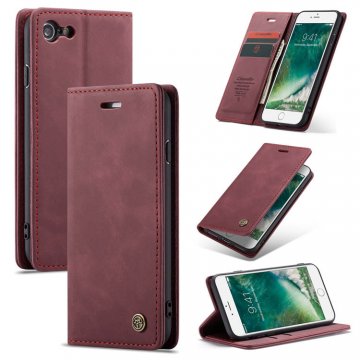 CaseMe iPhone SE 2020 Wallet Kickstand Magnetic Case Red