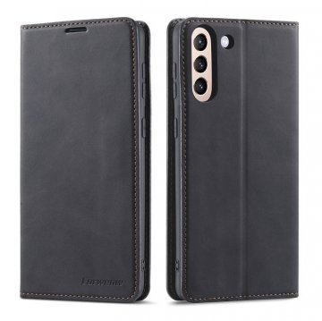 Forwenw Samsung Galaxy S21 Wallet Kickstand Magnetic Case Black