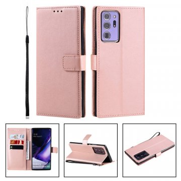 Samsung Galaxy Note 20 Ultra Wallet Kickstand Magnetic Case Rose Gold