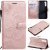 OnePlus Nord Embossed Butterfly Wallet Magnetic Stand Case Rose Gold