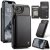 CaseMe iPhone 16e RFID Blocking Card Holder Kickstand Case Black