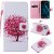 iPhone 12 Pro Max Embossed Colored Red Tree Wallet Magnetic Stand Case