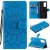 Xiaomi Mi 10T/10T Pro Embossed Sunflower Wallet Magnetic Stand Case Blue