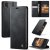 CaseMe iPhone XR Magnetic Wallet Case with RFID Blocking Black