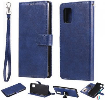 Samsung Galaxy A71 5G Wallet Detachable 2 in 1 Stand Case Blue