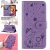 iPhone 11 Pro Embossed Cat Bee Wallet Magnetic Stand Case Purple