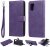 Samsung Galaxy A71 5G Wallet Detachable 2 in 1 Stand Case Purple