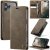 CaseMe iPhone 17 Pro Magnetic Wallet Case with RFID Blocking Coffee