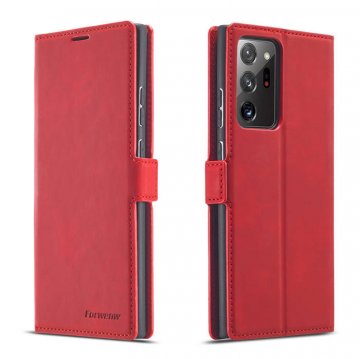 Forwenw Samsung Galaxy Note 20 Wallet Kickstand Magnetic Case Red