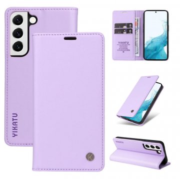 YIKATU Samsung Galaxy S22 Wallet Magnetic Case Purple