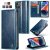 CaseMe iPhone 14 Wallet Stand Magnetic Case Blue