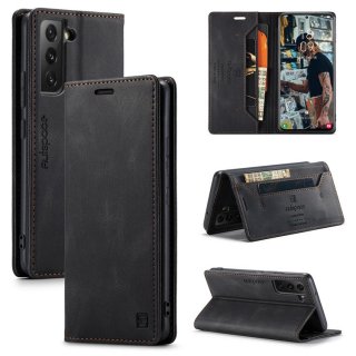 AutSpace Samsung Galaxy S22 Wallet RFID Blocking Case Black