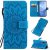 Xiaomi Mi 10/Mi 10 Pro Embossed Sunflower Wallet Stand Case Blue