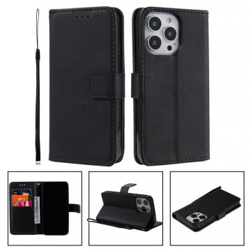 iPhone 13 Pro Wallet Kickstand Magnetic Case Black