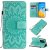 Huawei P40 Pro Embossed Sunflower Wallet Stand Case Green