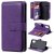 Samsung Galaxy A41 Multi-function 10 Card Slots Wallet Case Violet