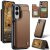 CaseMe Samsung Galaxy S25 Edge RFID Blocking Card Holder Kickstand Case Blue