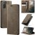 CaseMe Samsung Galaxy S21 FE Magnetic Wallet Case with RFID Blocking Coffee