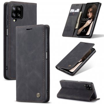 CaseMe Samsung Galaxy A12 5G Wallet Kickstand Magnetic Case Black