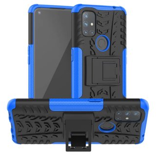 OnePlus Nord N10 5G Hybrid Rugged PC + TPU Kickstand Case Blue