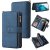 For Samsung Galaxy S20 FE Wallet 15 Card Slots Case with Wrist Strap Blue