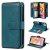 iPhone 11 Multi-function 10 Card Slots Wallet PU Leather Case Dark Green