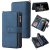 For Samsung Galaxy S20 Ultra Wallet 15 Card Slots Case with Wrist Strap Blue