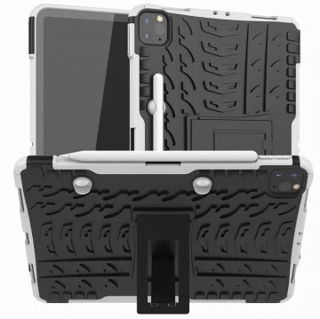 Hybrid Rugged iPad Pro 11 inch 2020 Kickstand Shockproof Case White