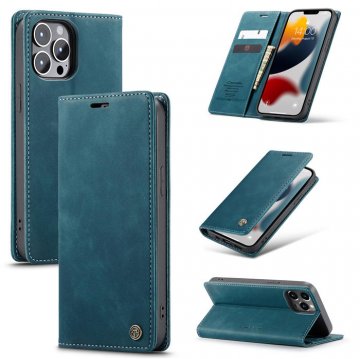 CaseMe iPhone 13 Pro Wallet Kickstand Magnetic Case Blue