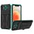 iPhone 12 Card Slot Kickstand Drop-proof TPU + PC Case Green