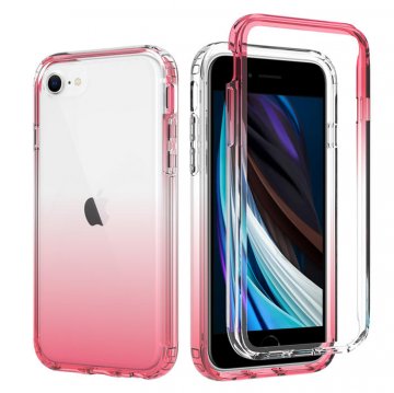 iPhone 7/8/SE 2020 Shockproof Clear Gradient Cover Red