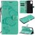 Motorola Moto G9 Plus Embossed Butterfly Wallet Magnetic Stand Case Green