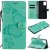 Motorola Moto G9 Plus Embossed Butterfly Wallet Magnetic Stand Case Green