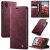 CaseMe iPhone XR Magnetic Wallet Case with RFID Blocking Red