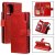 Xiaomi Redmi K40/K40 Pro Wallet 9 Card Slots Magnetic Case Red