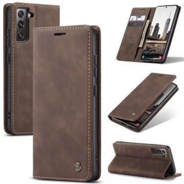 CaseMe Samsung Galaxy S22 Plus Wallet Magnetic Case Coffee