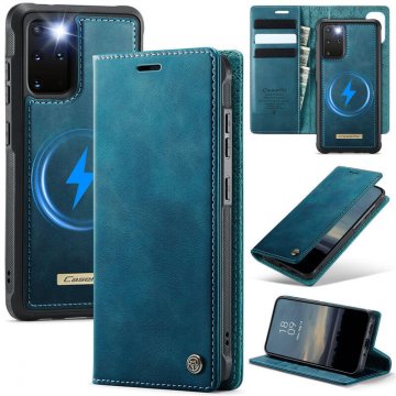 CaseMe Samsung Galaxy S20 Plus 2-in-1 Magnetic Wallet Case – Wireless Charging & RFID Blocking Blue