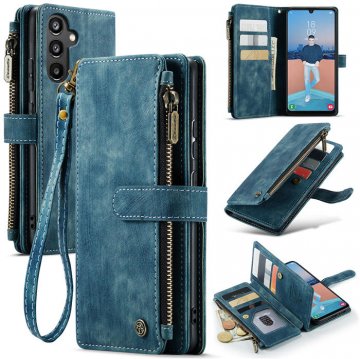 CaseMe Samsung Galaxy A34 5G Wallet Kickstand Case Blue