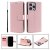 iPhone 13 Pro Max Wallet Kickstand Magnetic Case Rose Gold
