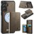 CaseMe Samsung Galaxy S25 FE Detachable Magnetic Wallet Case with RFID Blocking & Wireless Charging - Coffee