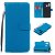 Samsung Galaxy A20e Wallet Kickstand Magnetic Leather Case Sky Blue