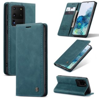 CaseMe Samsung Galaxy S20 Ultra Wallet Magnetic Stand Case Blue