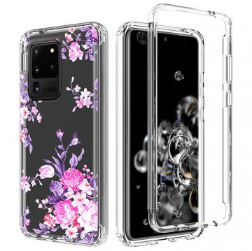 Samsung Galaxy S20 Ultra Clear Bumper TPU Rose Flowers Case